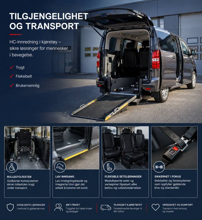 Tilpasset innredning for persontransport